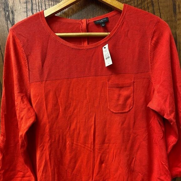 New talbots‎ petite red sweater tunic top - Picture 2 of 6